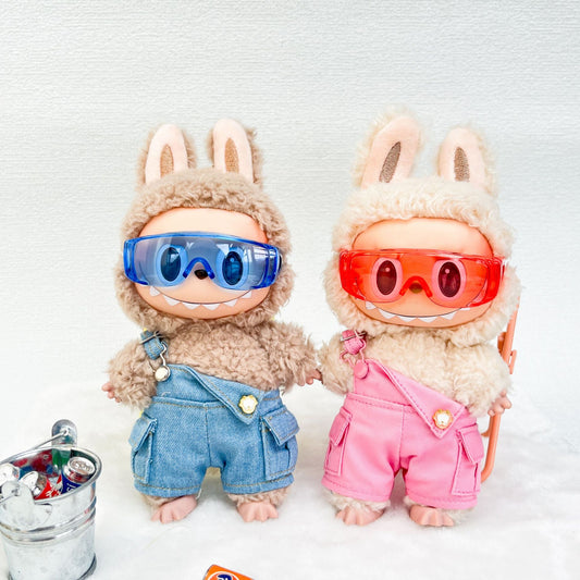 Labubu Doll Dress Up Costume Rainbow Glasses Accessories