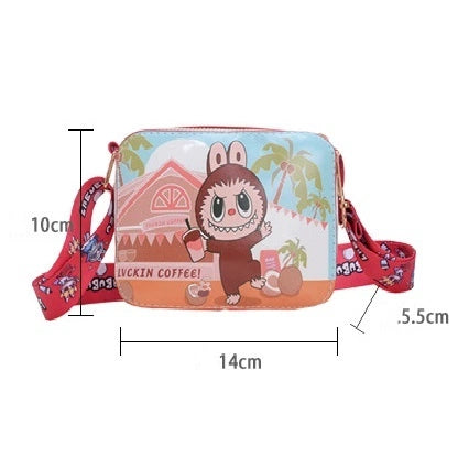 Labubu Printed Kids Crossbody Coin Purse – Lightweight Shoulder Bag for Girls & Boys