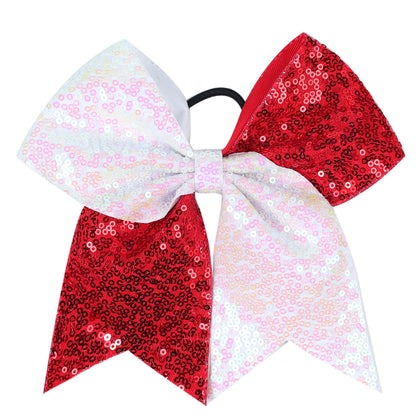 Kids Tuxedo Hair Ties Glitter Bow Sequins Shiny Hair Bands