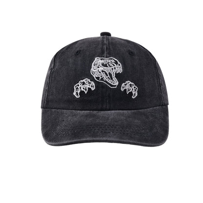 Kids Boy's Dino Embroidery Solid Color Baseball Cap For Trips
