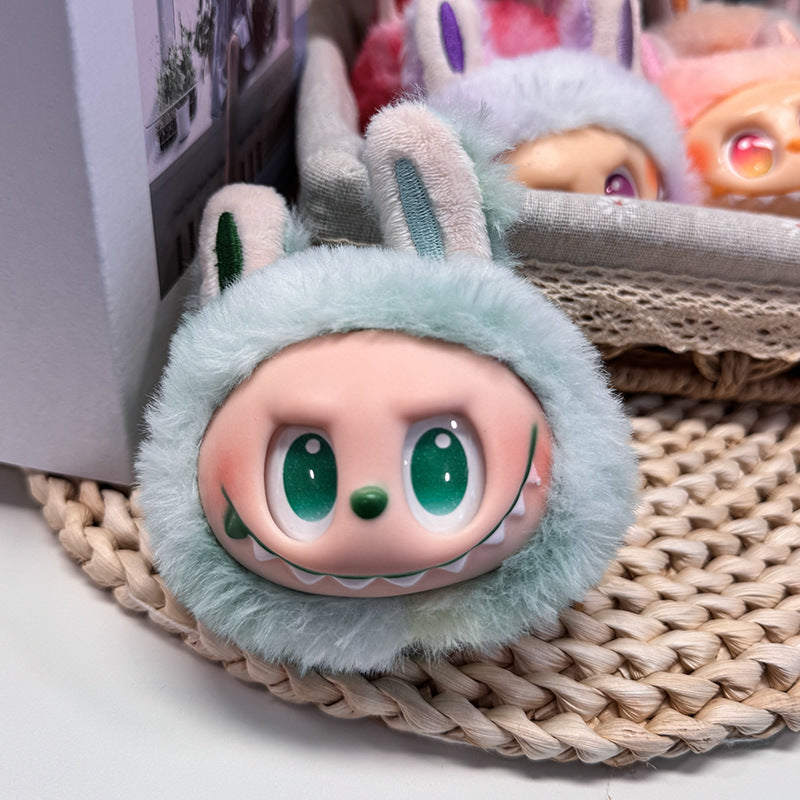 Lalububu Plush Tie Dyed Keychain Cute Bag & Car Key Accessory