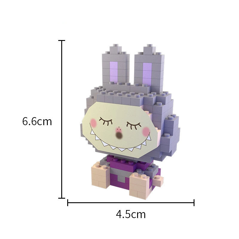 Labubu Mini Block Figure Blind Box, Educational DIY Building Toy for Kids