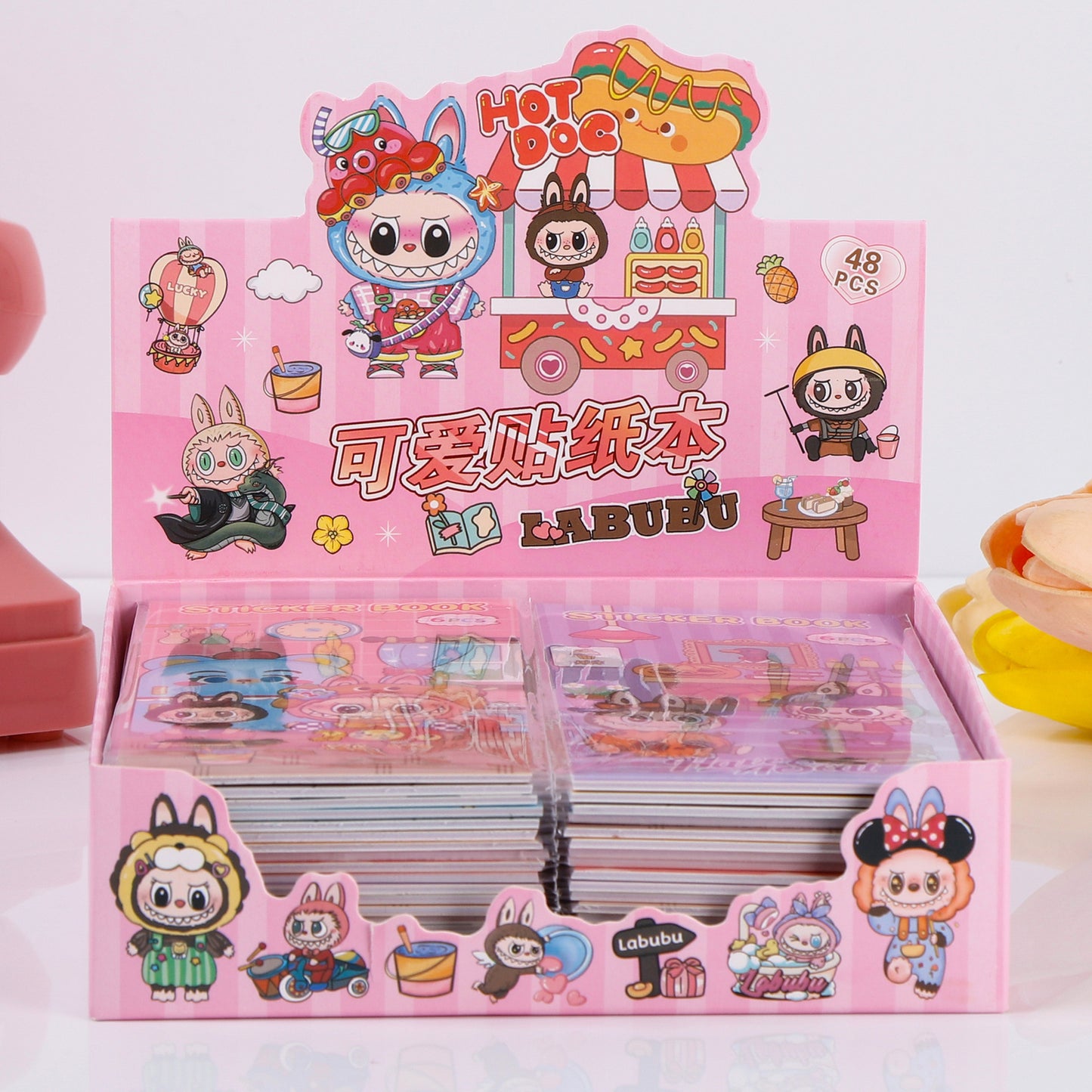 Labubu Stickers Book Cute Cartoon Character Decals DIY Scrapbooking & Craft Supplies
