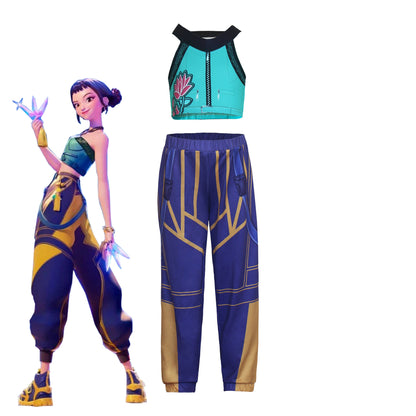 Halloween Girls Kids K-pop Demon Hunters Cosplay Costume Mira, Zoey, Rumi Anime Outfit