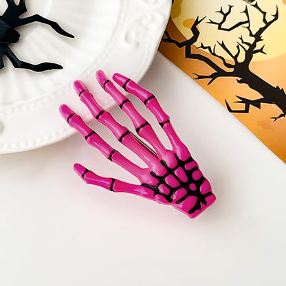 Halloween Skeleton Hand Hair Clip, Fun Spooky Party Side Hairpin Holiday Accessory