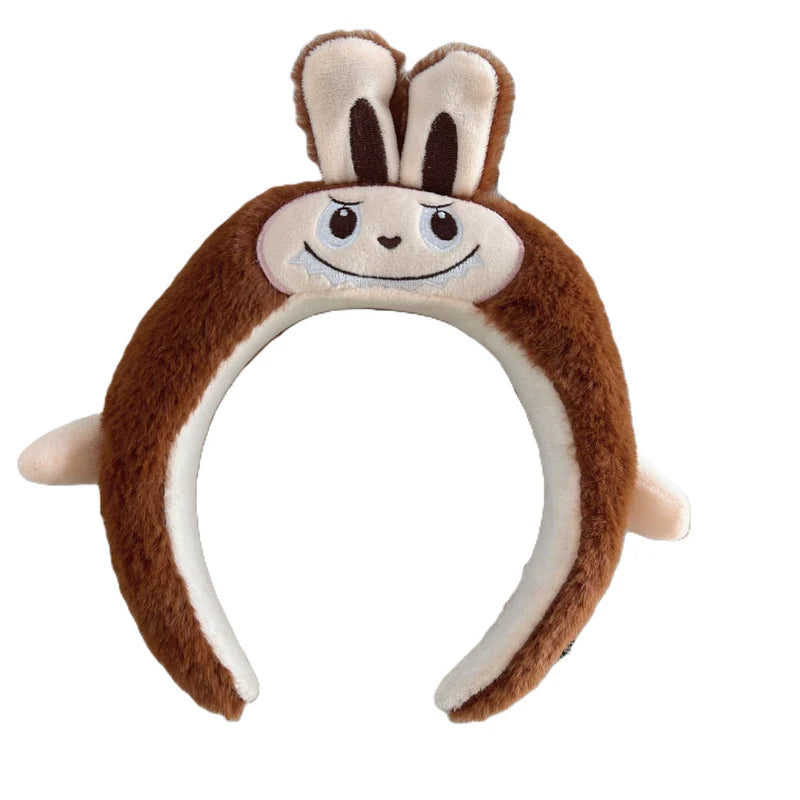 Girls Cute Accessroies Cartoon LABUBU Plush Headwear