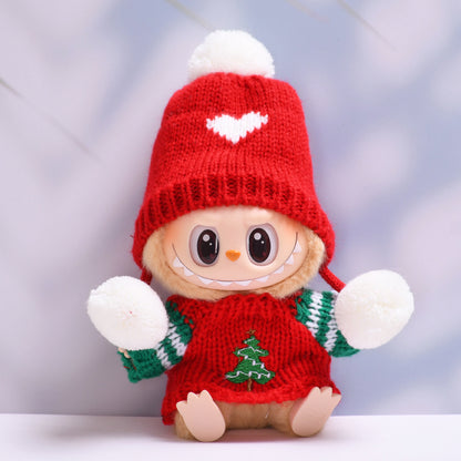 Labubu Christmas Tree Snowman Gingerbread Outfit Beanie Dress Up Changeable Costume