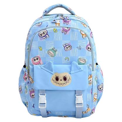 Girls Boy's Labubu Print Large Zipper Backpack Back To School Bag Gift
