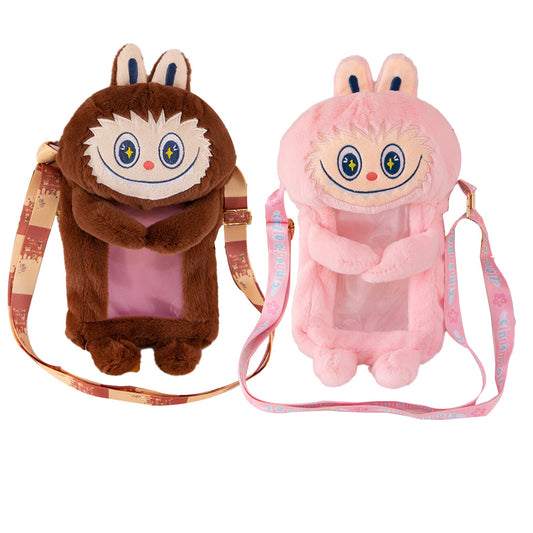 Kids Girls Labubu Soft Character Plush Crossbody Phone Bag