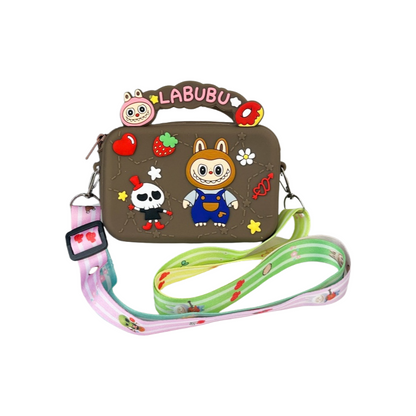 Labulu Cross-body Coin Purse Keychain Silicone Wallet Charm 4 Colors