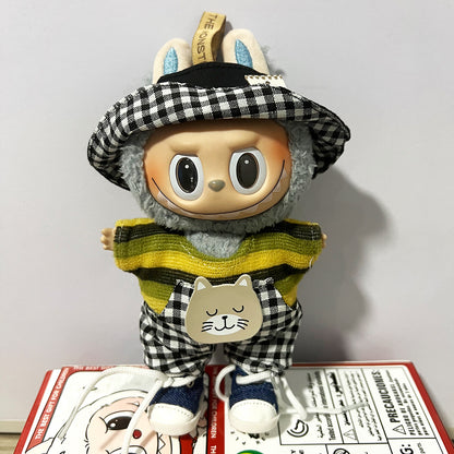 17cm Labubu Doll Clothes Outfit Dress Up Changeable Costume