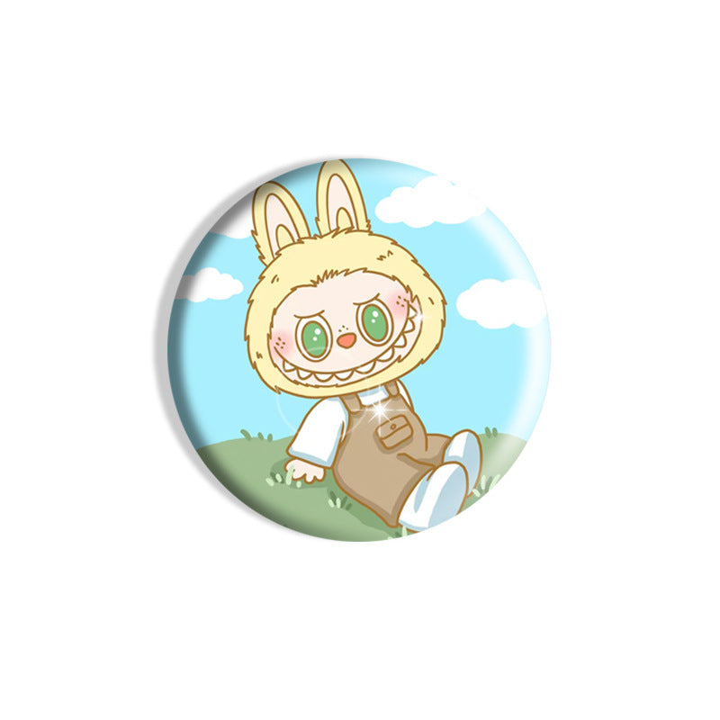 Labubu Cartoon Creative Pins, Cute Heart Brooch Badges (Multiple Styles)