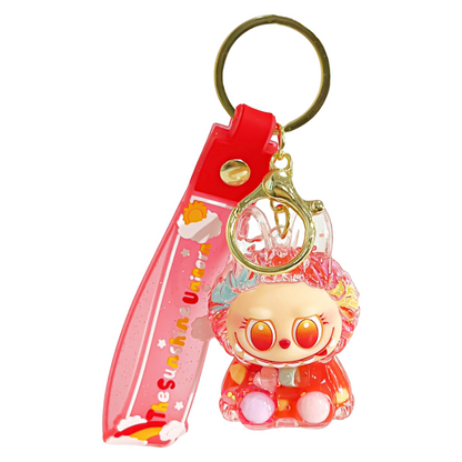 Lalabu Acrylic Liquid Glitter Silicone Keychain Gift Purse Charm & Bag Accessory