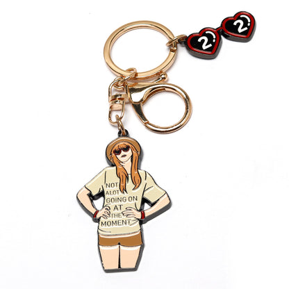 Taylor Swift Inspired Guitar Keychain Alloy Pendant, Album Merchandise Gift for Swifties