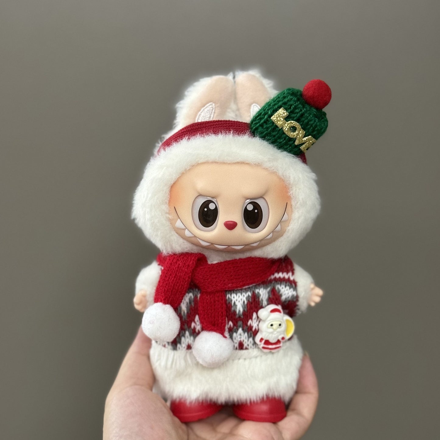 Labubu Doll Clothes Outfit Set for Gen 1-3 Vinyl Figures Christmas Hat Scarf Costume