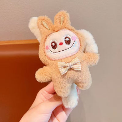 Fall Winter Cute Labubu Cartoon Plush Hair Claw Clip – Fluffy Back-of-Head Barrette