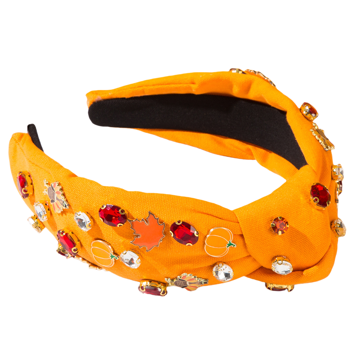 Girls Rhinestone Thanksgiving Turkey Pumpkin maple Leaves Headband Hair Accessory Women