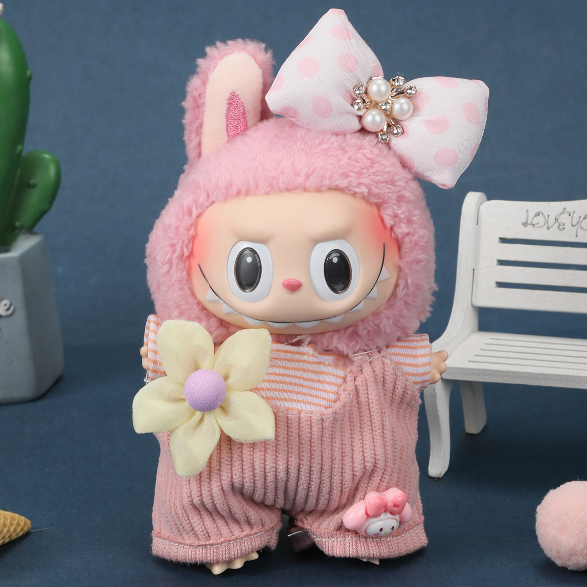 17cm Labubu Doll Clothes Outfit Dress Up Changeable Costume