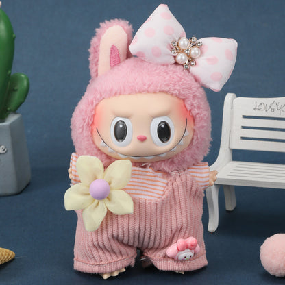 17cm Labubu Doll Clothes Outfit Dress Up Changeable Costume