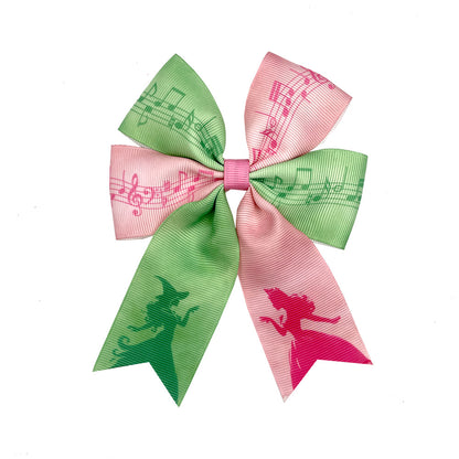 Halloween Witch Print Green Pink Black Hair Clips Bow Hairpins Girls