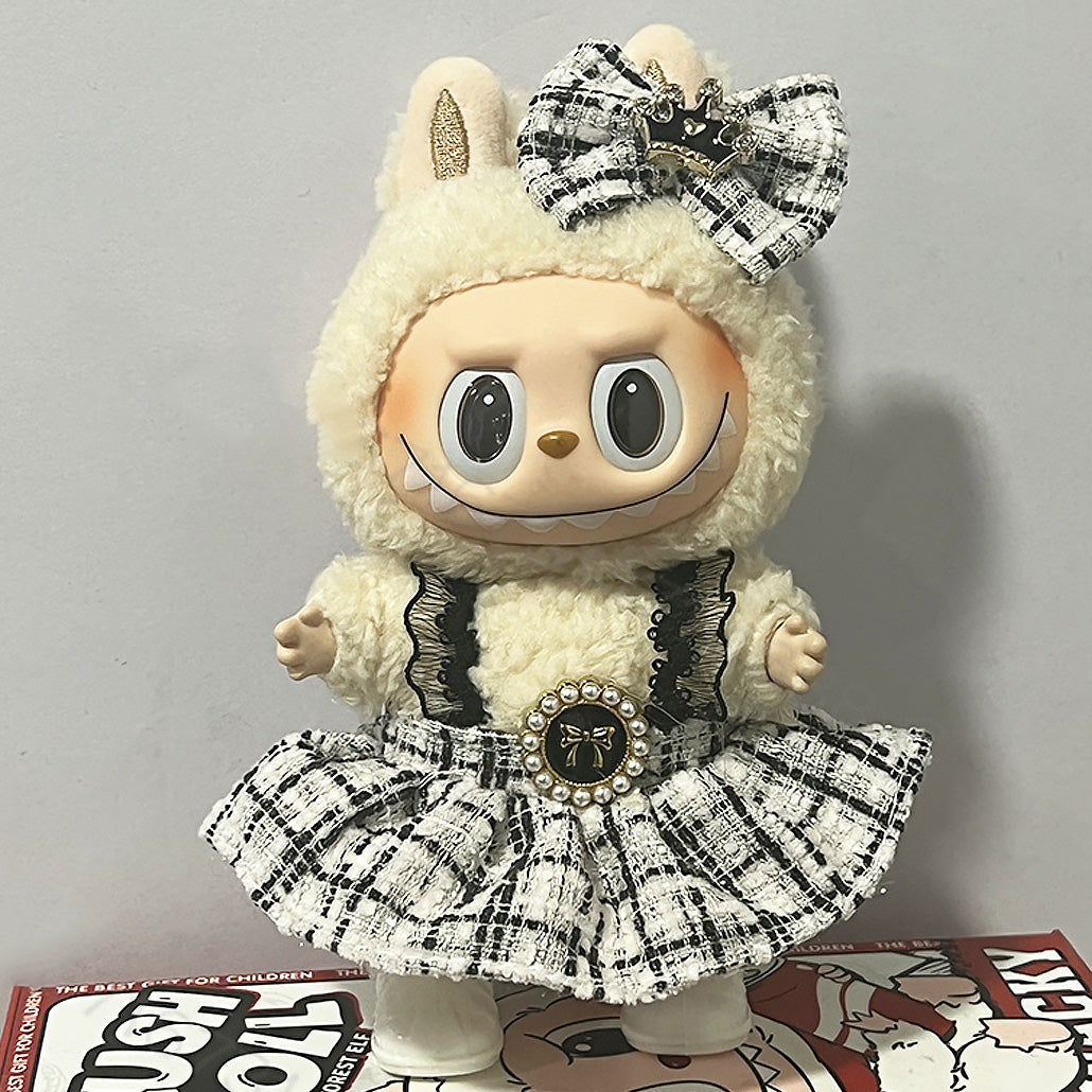 17cm Labubu Doll Clothes Outfit Dress Up Changeable Costume