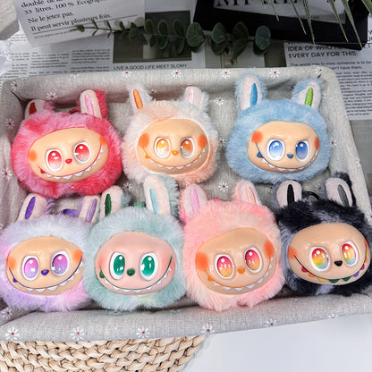 Lalububu Plush Tie Dyed Keychain Cute Bag & Car Key Accessory