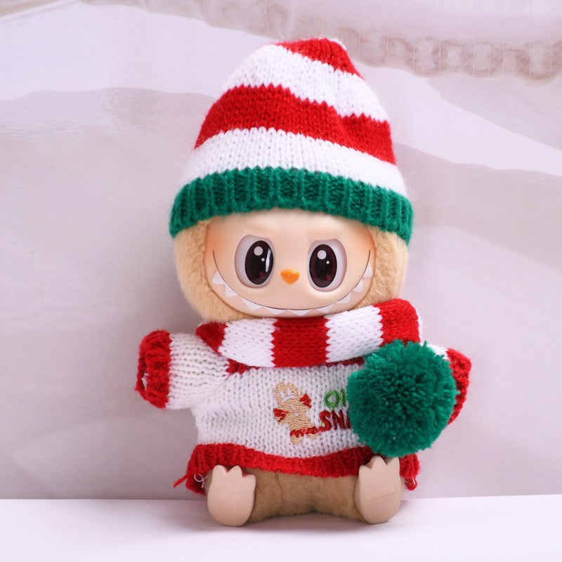 Labubu Christmas Tree Snowman Gingerbread Outfit Beanie Dress Up Changeable Costume