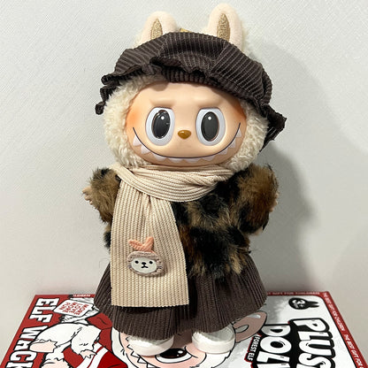 17cm Labubu Doll Clothes Outfit Dress Up Changeable Costume