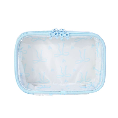 Bow Print Makeup Bag Large Travel Toiletry Pouch Portable