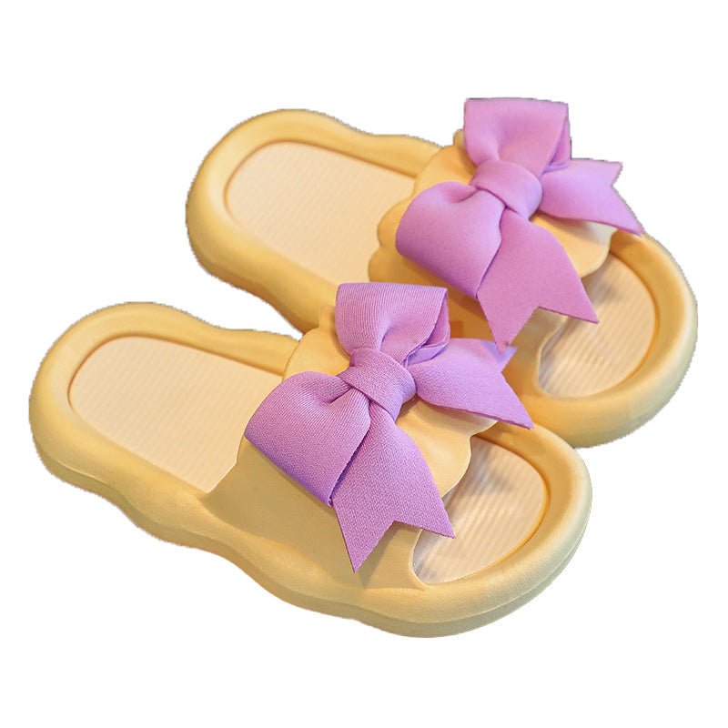 Girls' Bow Soft Sole Slippers Outdoor Cute Sandals