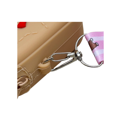 Labulu Cross-body Coin Purse Keychain Silicone Wallet Charm 4 Colors