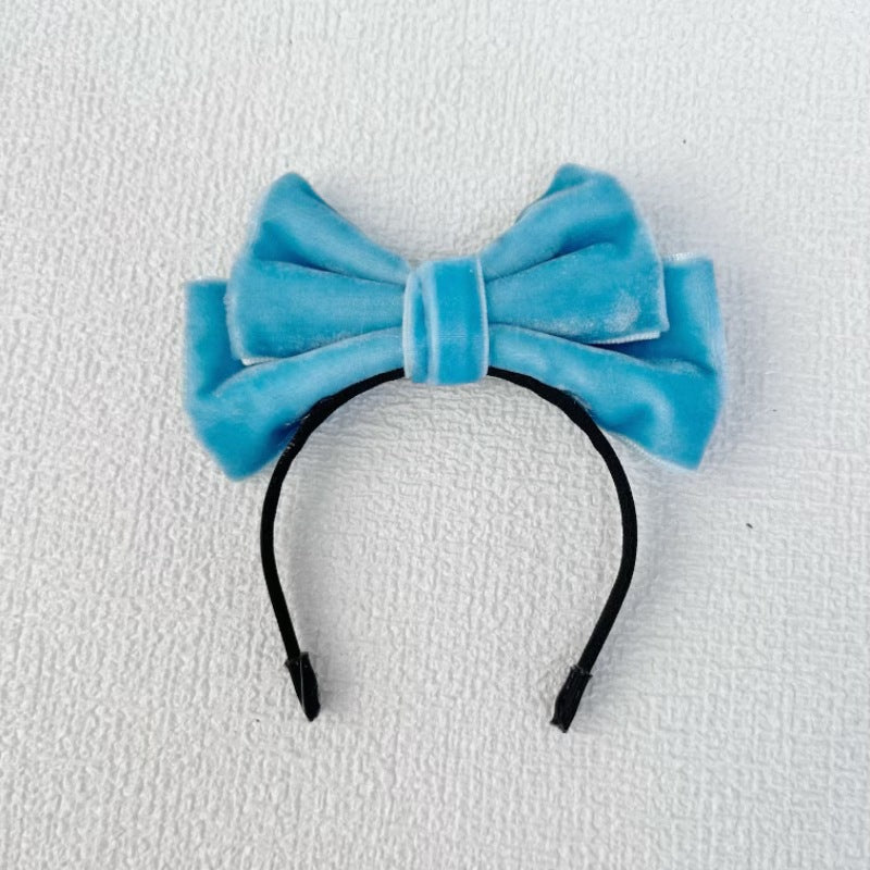 Labubu Doll Bow Velvet Headband Elegant Hair Accessories