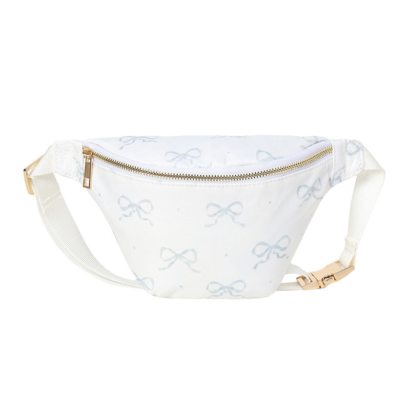 Large Nylon Kids Waist Pack with Cartoon Print Multi-Purpose Crossbody Bag