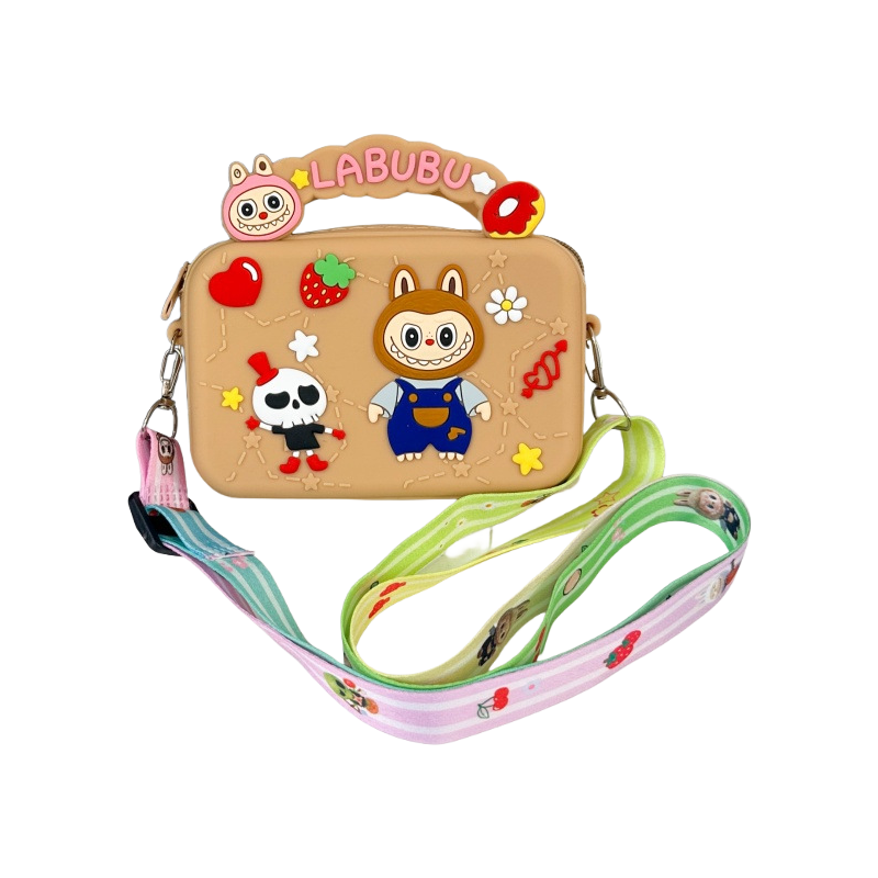 Labulu Cross-body Coin Purse Keychain Silicone Wallet Charm 4 Colors