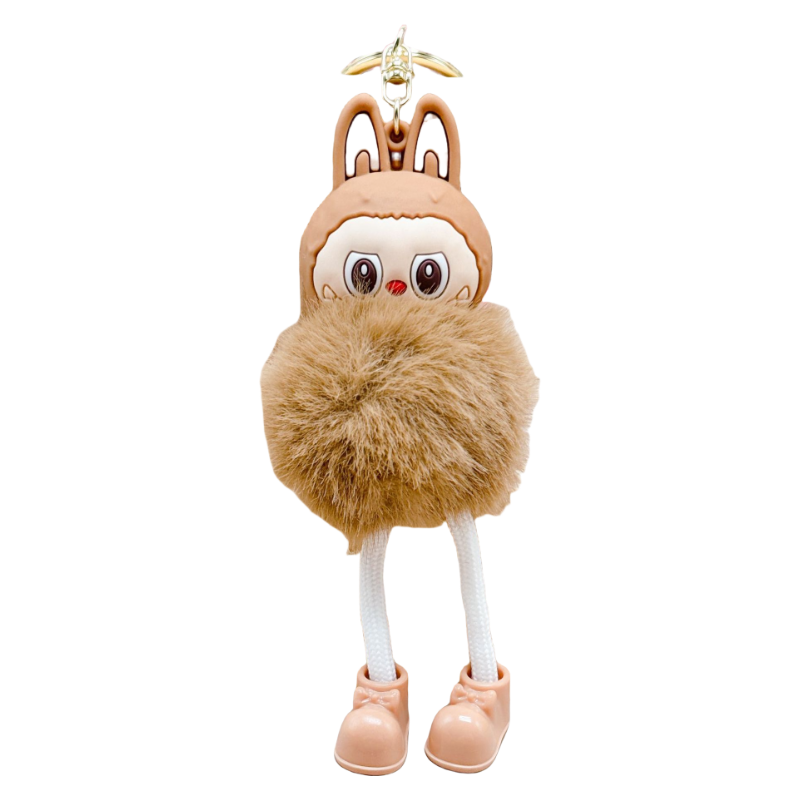Labubu Plush Keychain Cartoon Hanging Doll for Backpack Car Keys Purse or Gift
