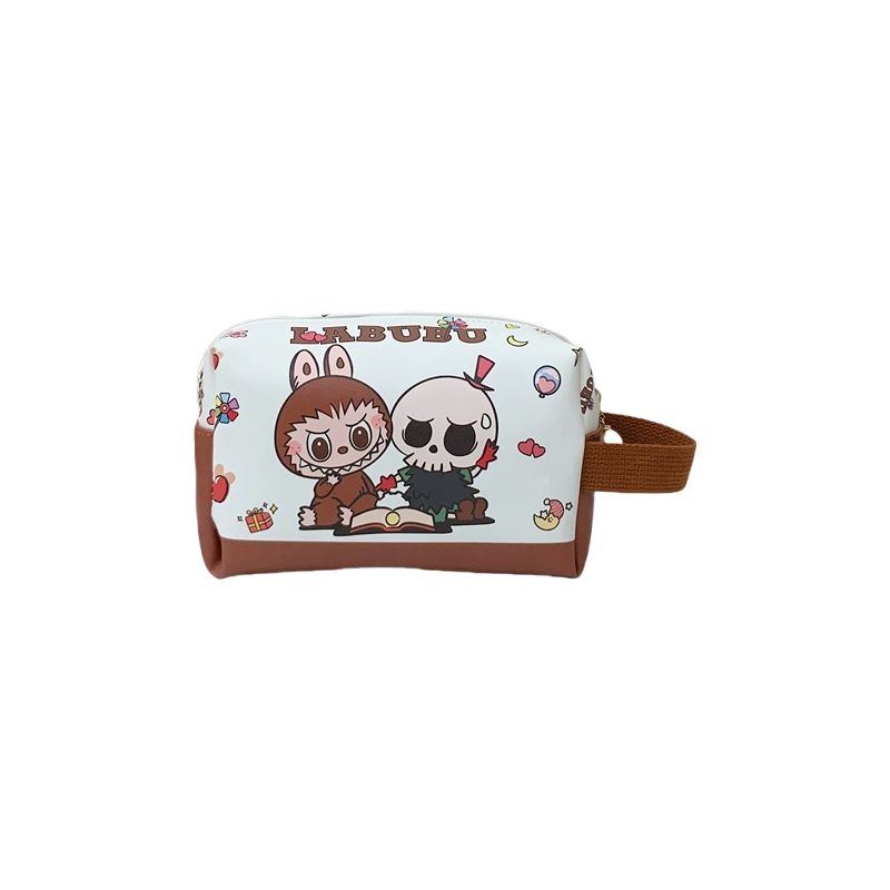 Labubu Printed Makeup Bag Travel Organizer Tote Pouch