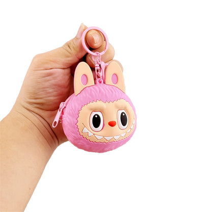 Labulu Coin Purse Keychain Cute Mini Wallet Charm 4 Colors