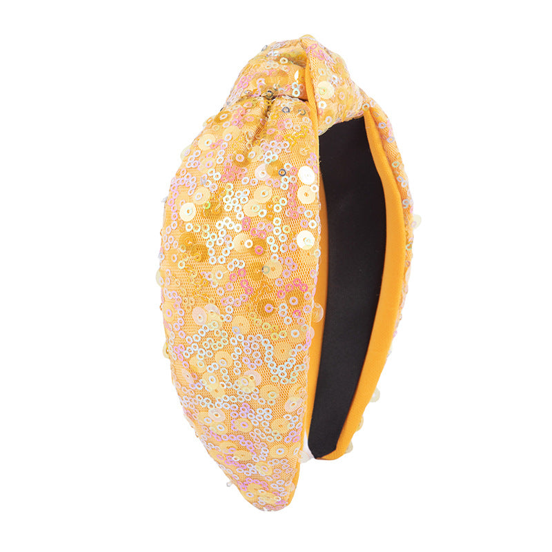 Summer Vibrant Sequin Knot Headband Hair Accessory