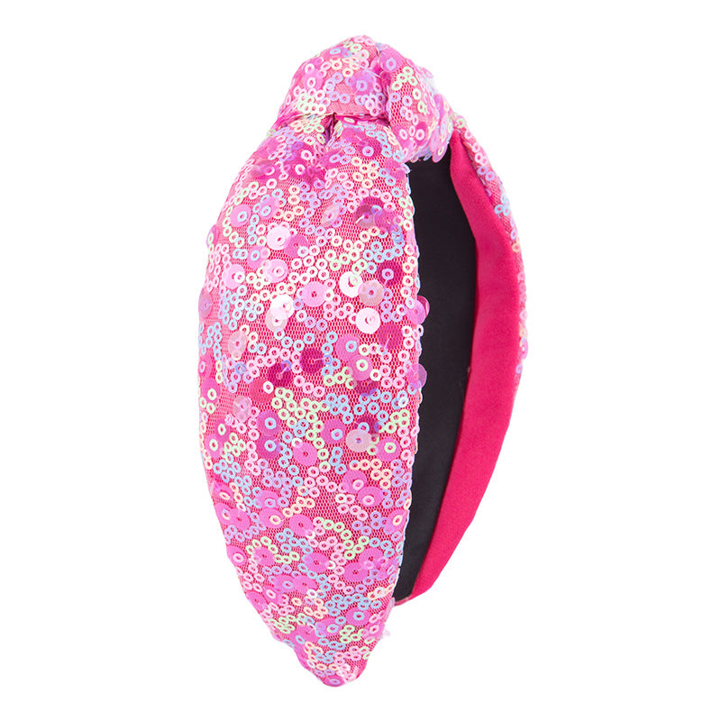 Summer Vibrant Sequin Knot Headband Hair Accessory