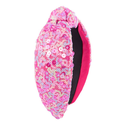 Summer Vibrant Sequin Knot Headband Hair Accessory