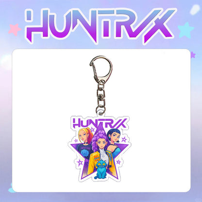 HUNTRIX Demon Hunter Girl & Boy Group Acrylic Keychain Bag Charm KPOP Merchandise