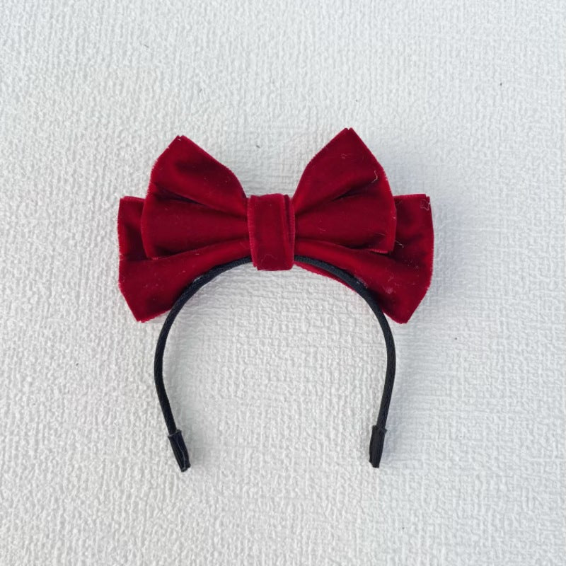 Labubu Doll Bow Velvet Headband Elegant Hair Accessories