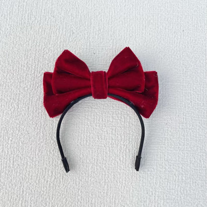 Labubu Doll Bow Velvet Headband Elegant Hair Accessories