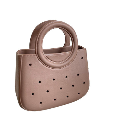EVA Perforated Beach Tote Waterproof Hollow-Out Handbag