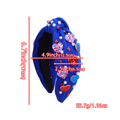 Patriotic Vibrant Knot Headband Flag Hair 6 Colors
