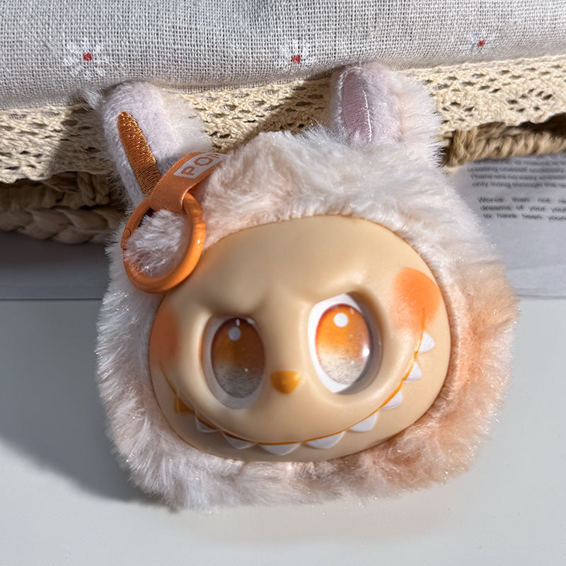 Lalububu Plush Tie Dyed Keychain Cute Bag & Car Key Accessory