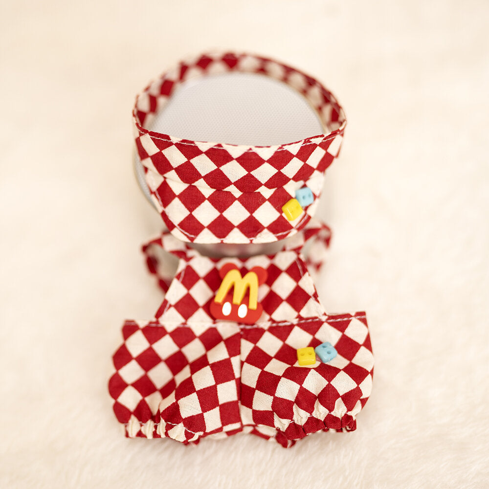 17cm Labubu Overall Baseball Set Outfit Changeable Costume
