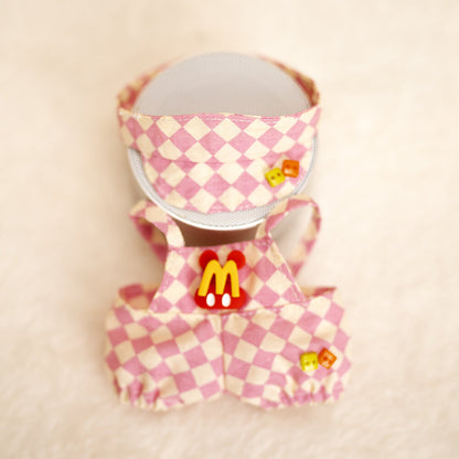17cm Labubu Overall Baseball Set Outfit Changeable Costume