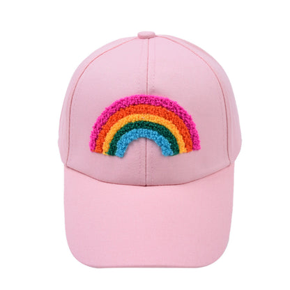 Kids Rainbow Towel Embroidered Parent Child Baseball Cap