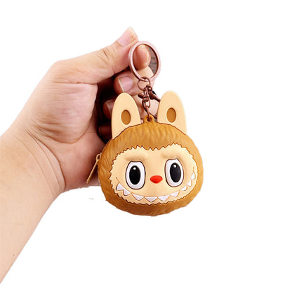 Labulu Coin Purse Keychain Cute Mini Wallet Charm 4 Colors